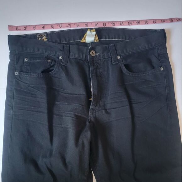 Men’s Lucky Brand Black Vintage Straight Jeans – 35x32 Rugged Classic) - Picture 9 of 13